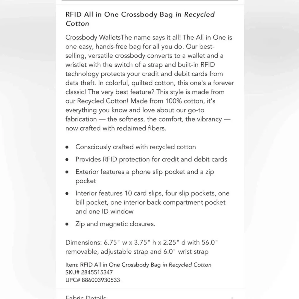 EUC Vera Bradley RFID All in One Crossbody Bag Wallet in Classic Paisley Purple - Picture 6 of 6